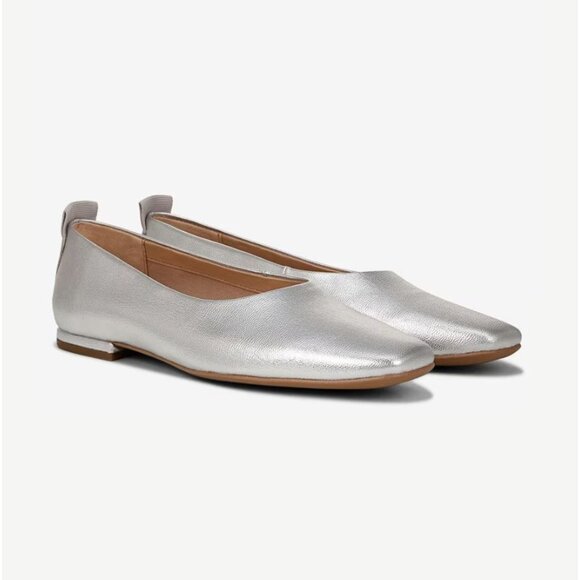 Franco Sarto Vana Ballet Flat Silver Size 6.5 - Picture 1 of 11